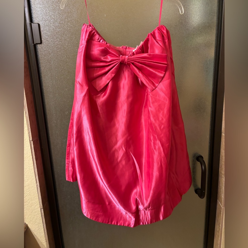 NWT impeccable pig medium hot pink bow dress